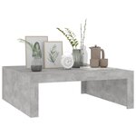 vidaXL Table basse Gris béton 100x100x35 cm Aggloméré