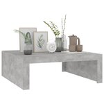 vidaXL Table basse Gris béton 100x100x35 cm Aggloméré