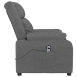 vidaXL Fauteuil inclinable électrique Gris foncé Tissu