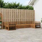 vidaXL Ensemble de canapés d'extérieur 7 Pièces Naturel