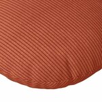 vidaXL Coussins de siège 2 pc Tissu en velours côtelé Rouge orange