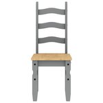 vidaXL Ensemble à manger Panama 3 Pièces gris bois de pin massif