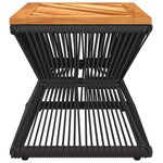 vidaXL Table basse avec base en fil de fer noir bois d'acacia massif