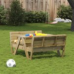 vidaXL Table de pique-nique pour enfants bois de pin imprégné