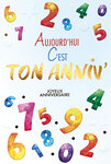 69-3114 Carte Anniversaire à tout âge 1 2 3 4 5 6 7 8 9 10 11 12 13 14 15 16 17 18 ans et + Aquarelle - Finitions Dorure Or Doré + Gaufrage en Relief +1 Enveloppe Format 12x17cm - Fabriqué en Europe