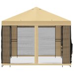 vidaXL Abri de jardin avec parois 4 × 3 m Crème Polyester et Acier