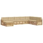vidaXL Ensemble de canapés d'extérieur 8 pc Blanc et Beige
