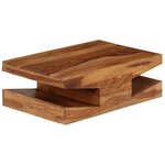 vidaXL Table basse Bois massif de Sesham 90 x 60 x 30 cm