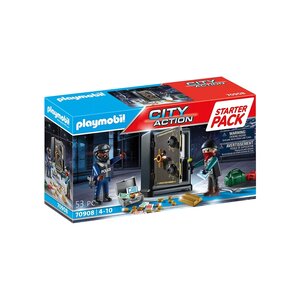 PLAYMOBIL 70908 - City Action Starter Pack Policier avec cambrioleur de coffre-fort