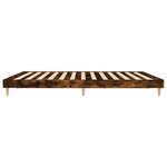 vidaXL Cadre de lit sans matelas chêne fumé 200x200 cm bois ingénierie