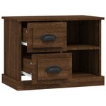 vidaXL Table de chevet chêne marron 60x35 5x45 cm