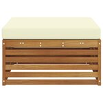 vidaXL Pouf d'Extérieur Bois d'Acacia Massif Naturel