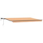 vidaXL Auvent Rétractable Manuel jaune et orange 500 × 300 cm tissu