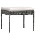 vidaXL Salon de jardin 6 Pièces avec coussins résine tressée gris