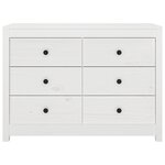 vidaXL Armoire latérale Blanc 100x40x72 cm Bois de pin massif