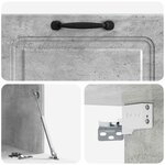 vidaXL Meuble TV mural Gris béton 78 5 x 41 x 30 cm Bois d'ingénierie
