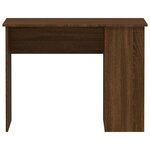 Bureau table poste de travail meuble d'ordinateur informatique étude chêne 100 x 55 x 75 cm bois d'ingénierie brun 02_0023603
