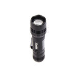 Lampe torche led métallique  x3 modes d'eclairage  300 lumens  piles incluses