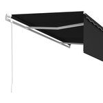 vidaXL Auvent rétractable automatique avec store 5x3 m Anthracite