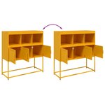 vidaXL Buffet jaune moutarde 100 5x39x107 cm acier