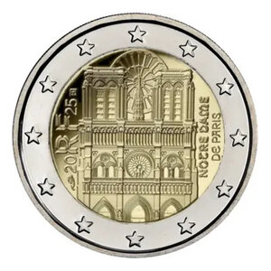2 euros commémorative France 2025 - Notre-Dame de Paris.