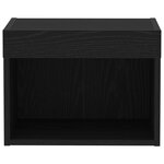Armoire Wall vidaXL avec lumières LED Chêne Noir 40x30x30 cm