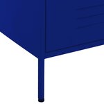 vidaXL Commode Bleu marine 80x35x101 5 cm Acier