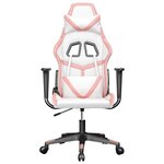 vidaXL Chaise de jeu Blanc et rose Similicuir