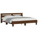 vidaXL Cadre de lit sans matelas chêne marron 160x200 cm