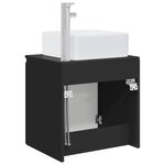 vidaXL Vanité de lavabo mural Noir 53 x 35 x 63 cm Bois d'ingénierie
