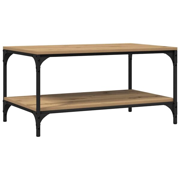 vidaXL Table basse chêne artisanal 80 x 50 x 40 cm Bois d'ingénierie