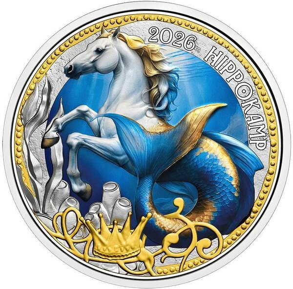 Monnaie HIPPOCAMPUS Mythical Creatures Metal 3€ Euro Austria 2026