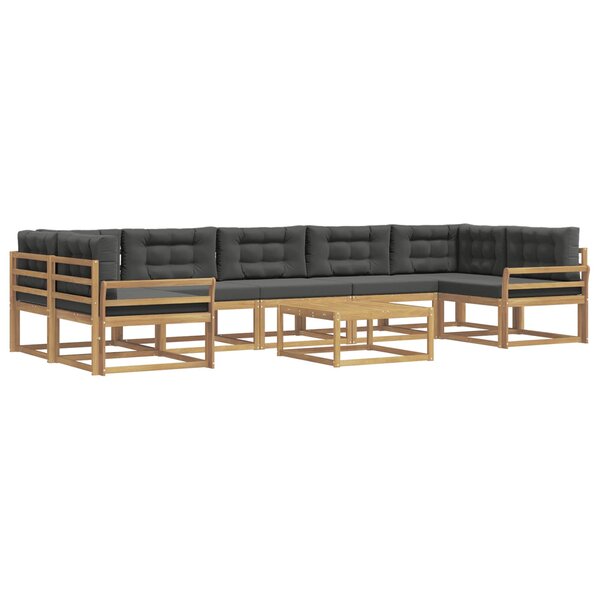 vidaXL Ensemble de canapés d'extérieur 6 pc Blanc et anthracite