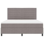 vidaXL Lit à ressorts avec matelas Taupe 180 x 200 cm tissu