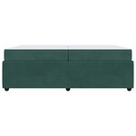vidaXL Cadre de lit avec matelas Vert foncé 200 x 200 cm Velours