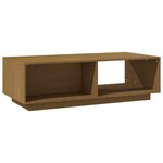 vidaXL Table basse marron miel 110x50x33 5 cm bois de pin massif