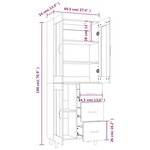 vidaXL Buffet haut Gris béton Bois d'ingénierie