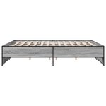 vidaXL Cadre de lit sans matelas sonoma gris 180x200 cm
