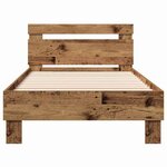 vidaXL Cadre de lit Bois Ancien 193 x 95 x 88 cm Chêne Massif