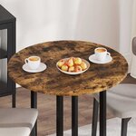 vidaXL Plateau de table Chêne fumé 80 x 80 x 1 5 cm Bois d'ingénierie