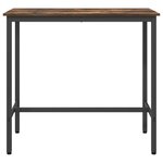 vidaXL table Chêne fumé 100 x 50 x 90 5 cm Bois d'ingénierie et acier