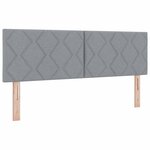 vidaXL Tête de lit LED Gris clair 160 cm tissu