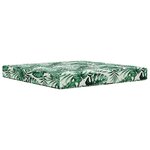 vidaXL Coussin de canapé d'extérieur Polyester Motif feuilles