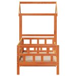 vidaXL Lit de jour avec toit cire marron 80x200 cm bois massif de pin