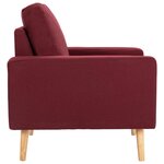 vidaXL Fauteuil Rouge bordeaux Tissu