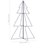 vidaXL Arbre de Noël cône 200 LED d'intérieur/d'extérieur 98x150 cm