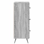 vidaXL Armoire à tiroirs Sonoma gris 33 x 34 5 x 90 cm