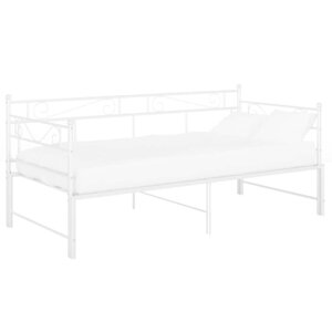 vidaXL Cadre de canapé-lit extensible sans matelas blanc 90x200 cm