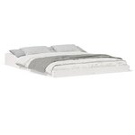 vidaXL Cadre de lit Blanc 150 x 200 cm Bois massif en pin