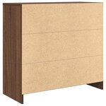 vidaXL Buffet avec tiroir chêne brun 80x34x76 cm bois d'ingénierie